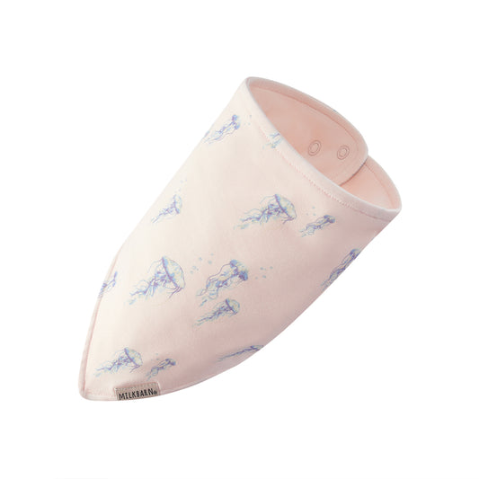 sunset jellyfish cotton stretch kerchief bib