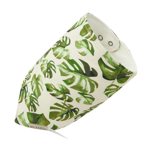 Island Leaf Cotton Stretch Kerchief Bib