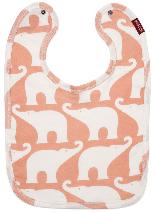 Rose Elephant Organic Traditional Bib