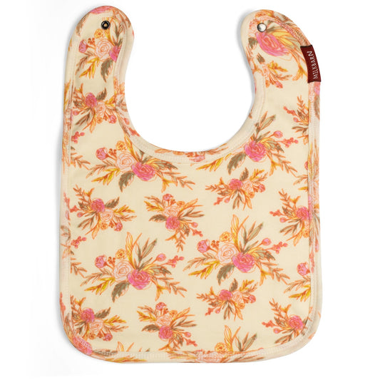 Vintage Floral Organic Three-Layer Traditional Bib