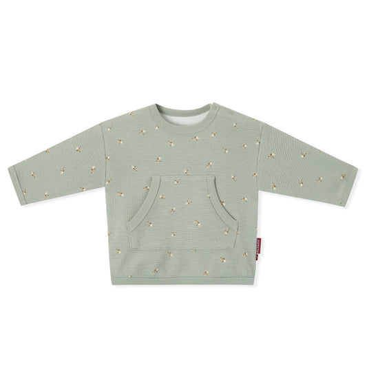 Dragonfly Waffle Knit Printed Sweater