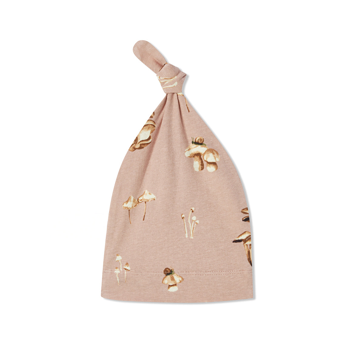 Mushroom Organic Cotton Knotted Beanie Hat