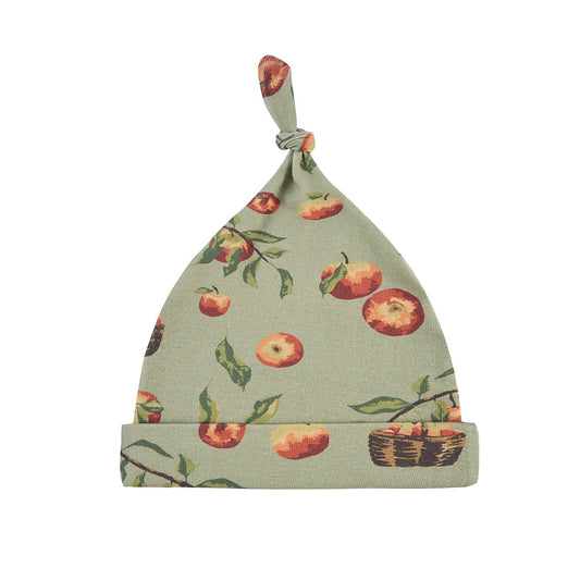 Apple Orchard Organic Cotton Knotted Beanie Hat
