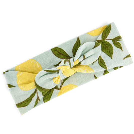 Organic Cotton Headband in the Lemon Print by Milkbarn Kids