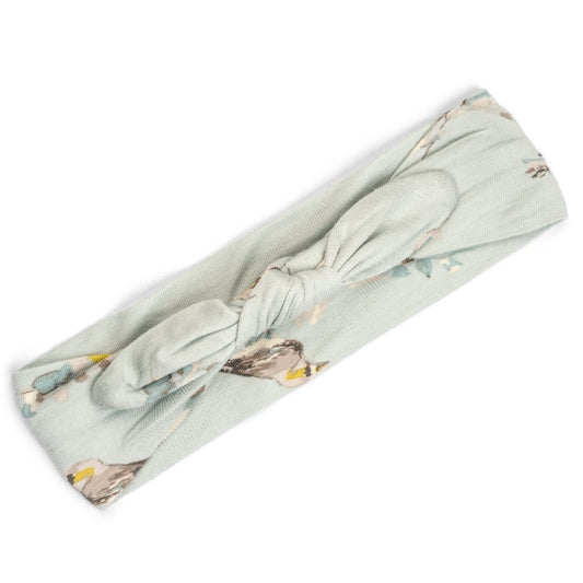 Bamboo Headband in the Blue Bird Print by Milkbarn Kids