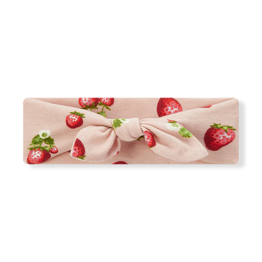 Strawberry Organic Cotton Knotted Headband