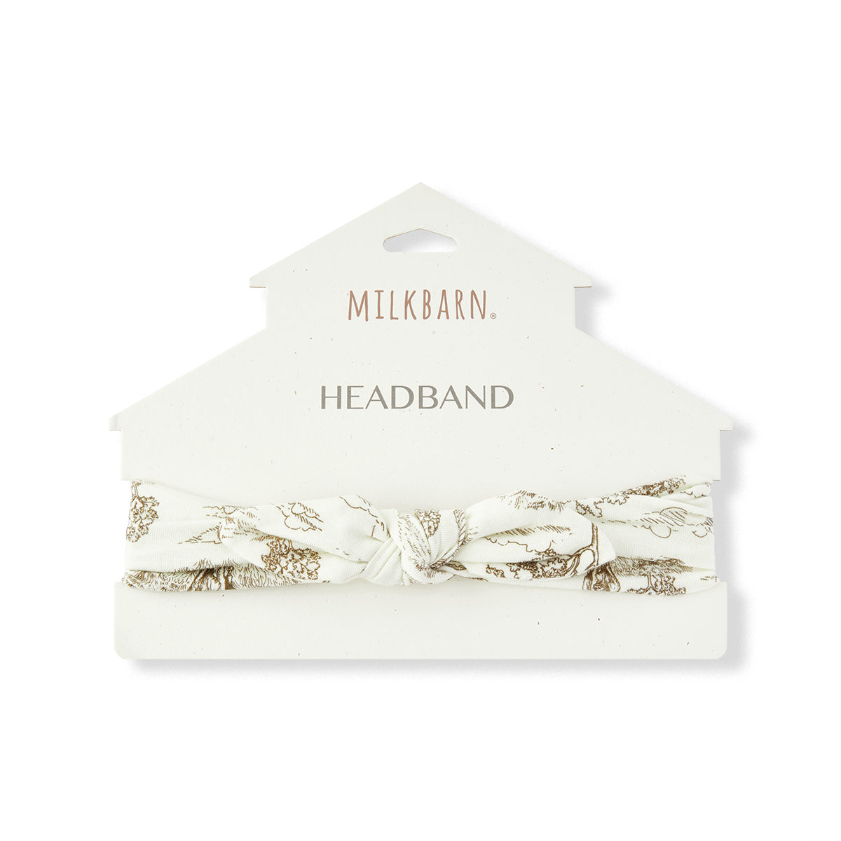 Country Toile Luxe Stretch Knotted Headband