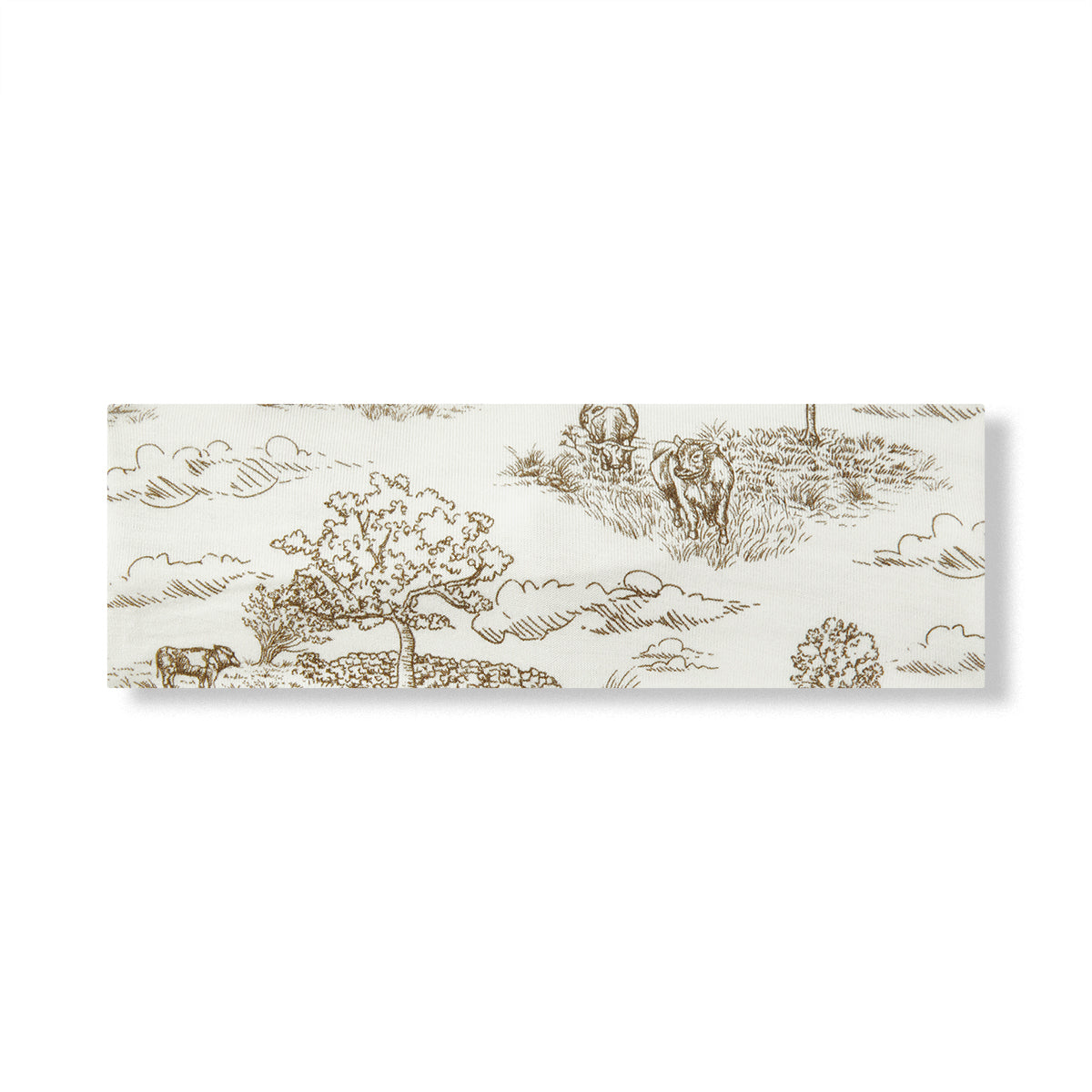 Country Toile Luxe Stretch Knotted Headband