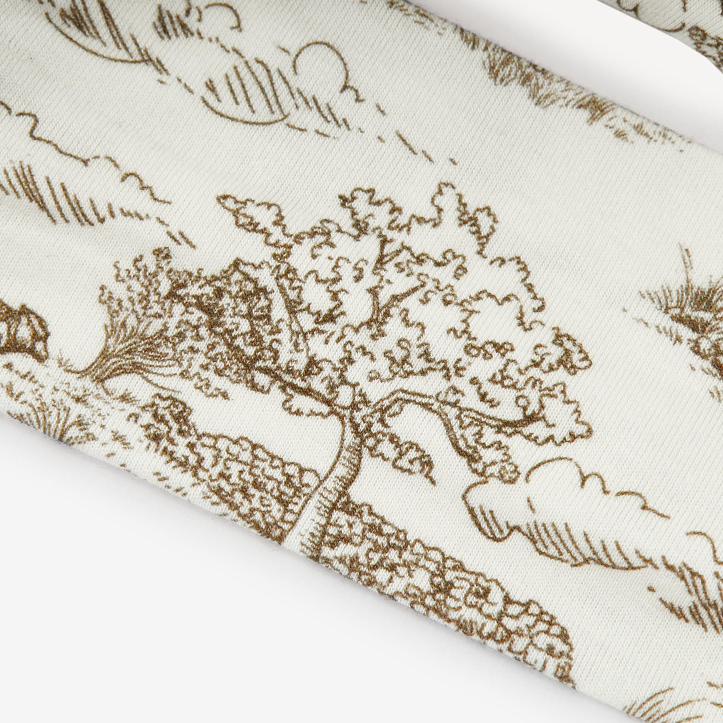 Country Toile Luxe Stretch Knotted Headband