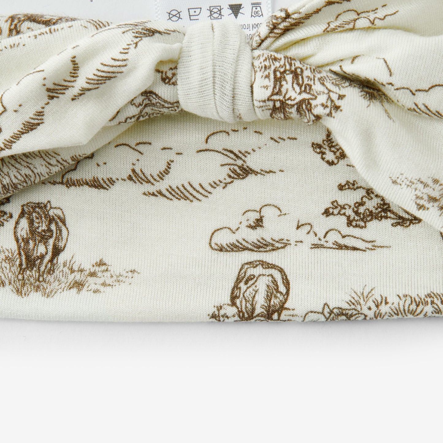 Country Toile Luxe Stretch Knotted Headband