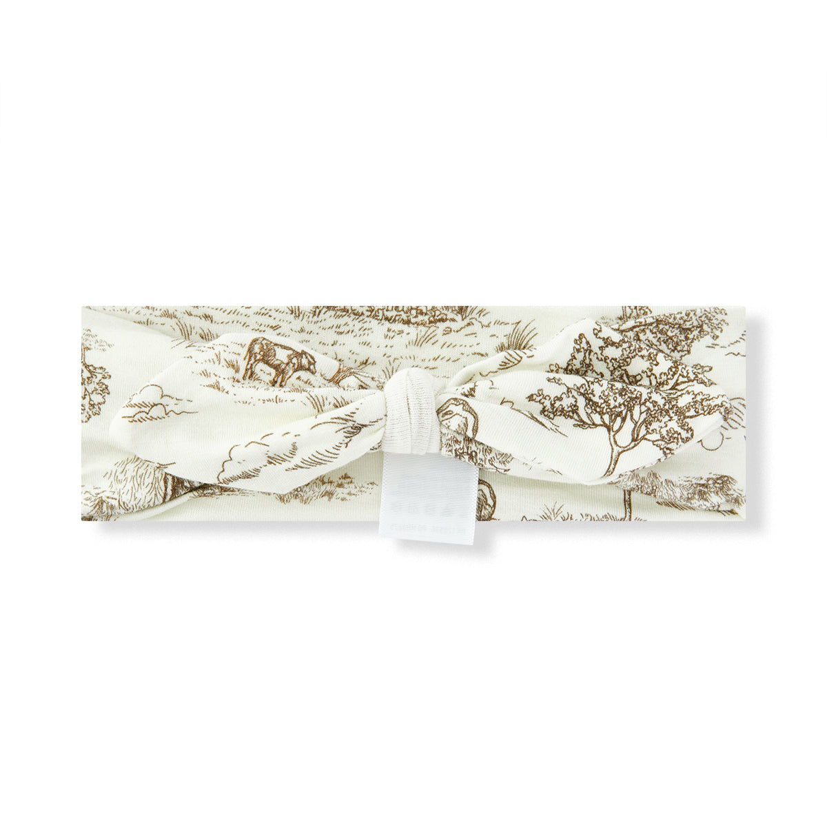 Country Toile Luxe Stretch Knotted Headband