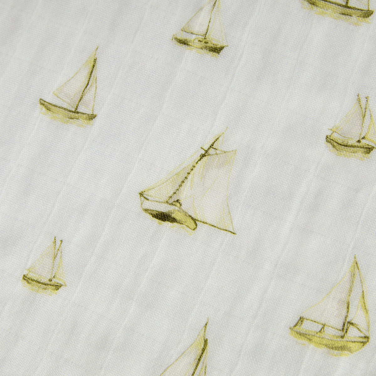 Sailboat Melody Organic Cotton Two-Piece Burp Cloth Set