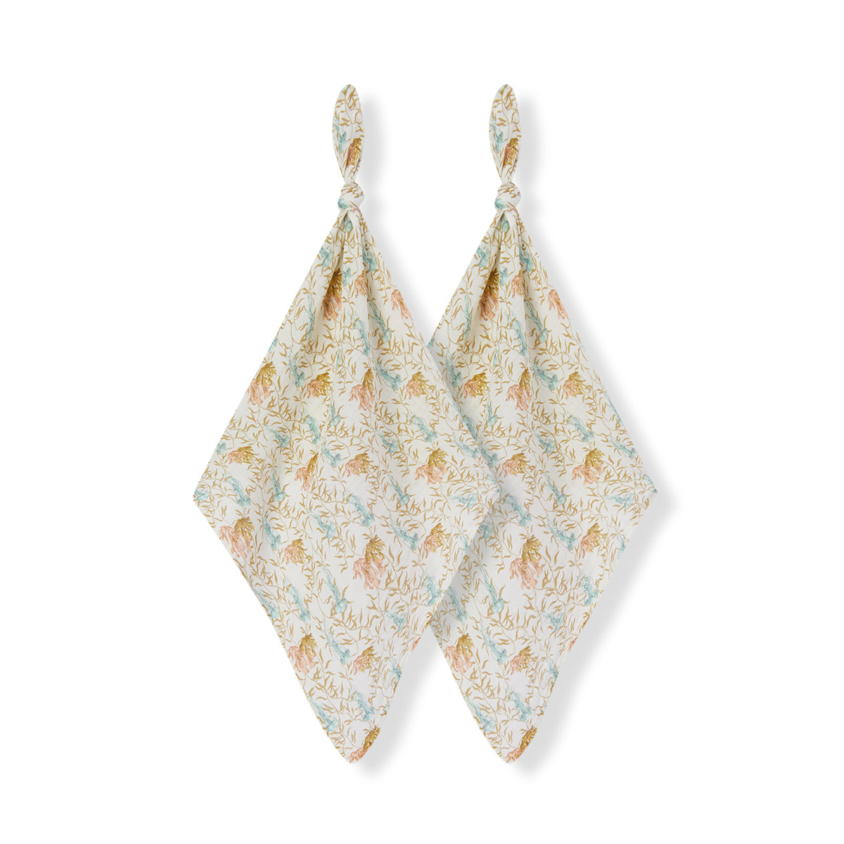 Under the Sea Organic Cotton Two-Piece Burp Cloth Set