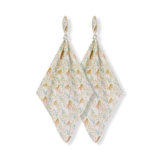 Under the Sea Organic Cotton Two-Piece Burp Cloth Set