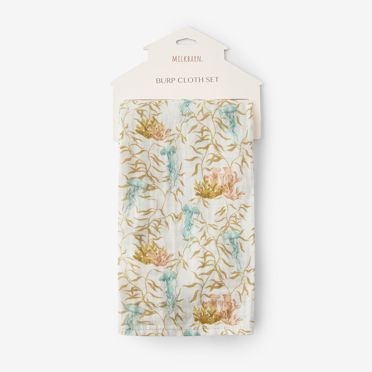 Under the Sea Organic Cotton Two-Piece Burp Cloth Set