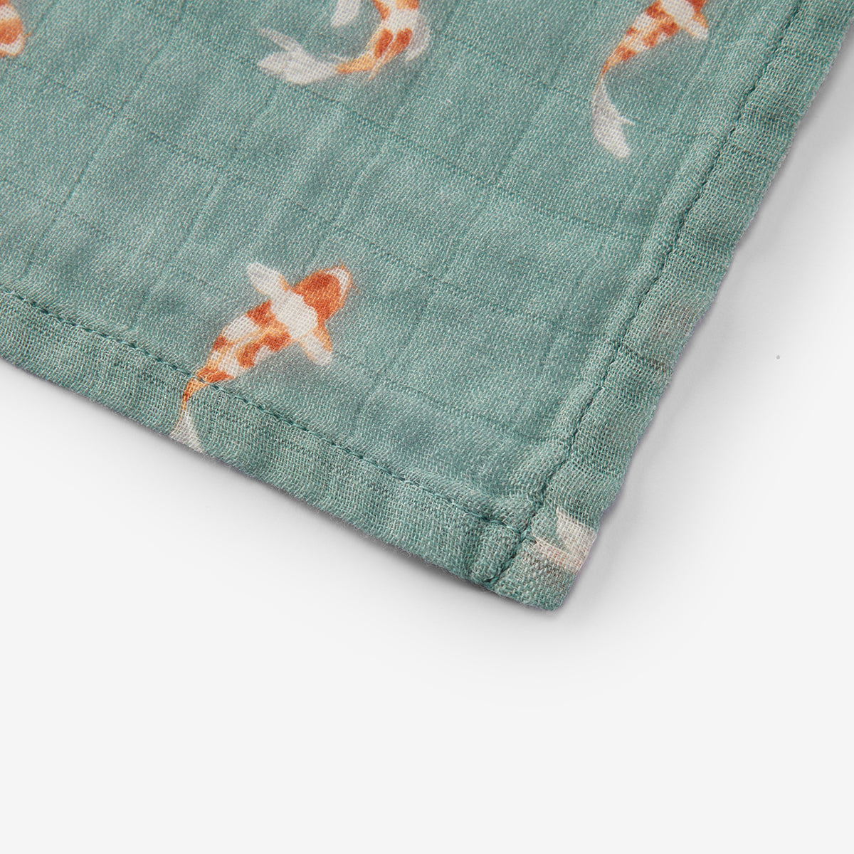 Swimming Koi Organic Cotton Two-Piece Burp Cloth Set
