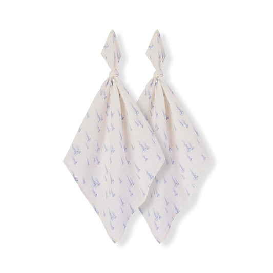 Sunset Jellyfish Organic Cotton Two-Piece Burp Cloth Set