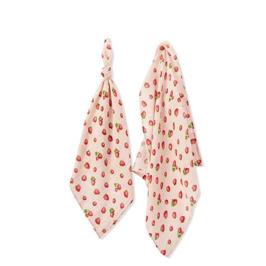 Strawberry Organic Cotton Burp Cloth