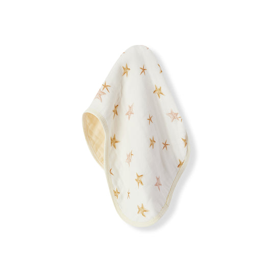starfish dreams contour four layer burp cloth