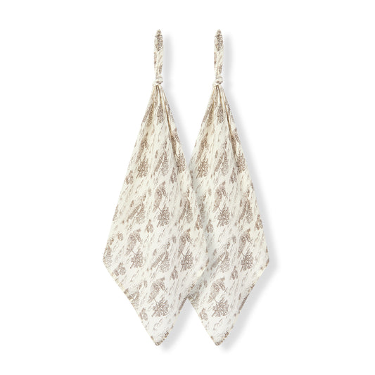 Country Toile Bamboo Two-Piece Burp Cloth Set