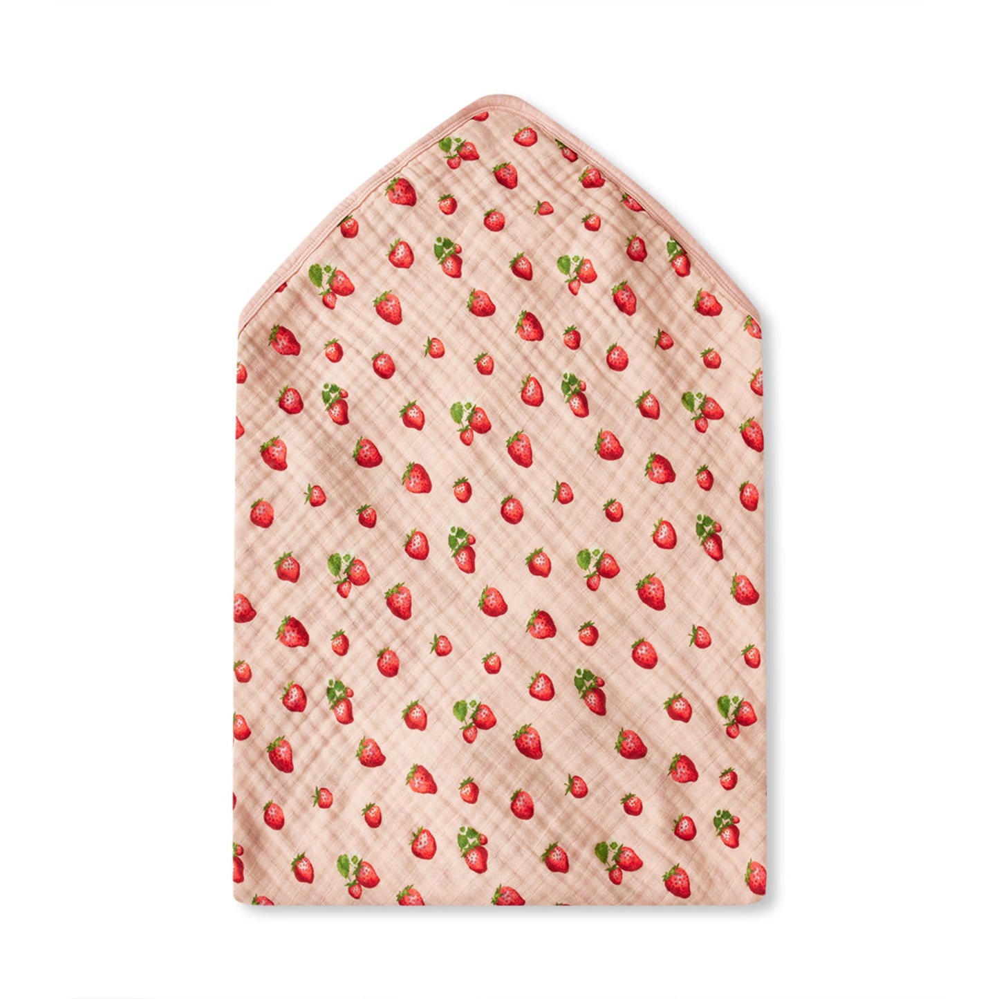 Strawberry Organic Hooded Swaddle Blanket