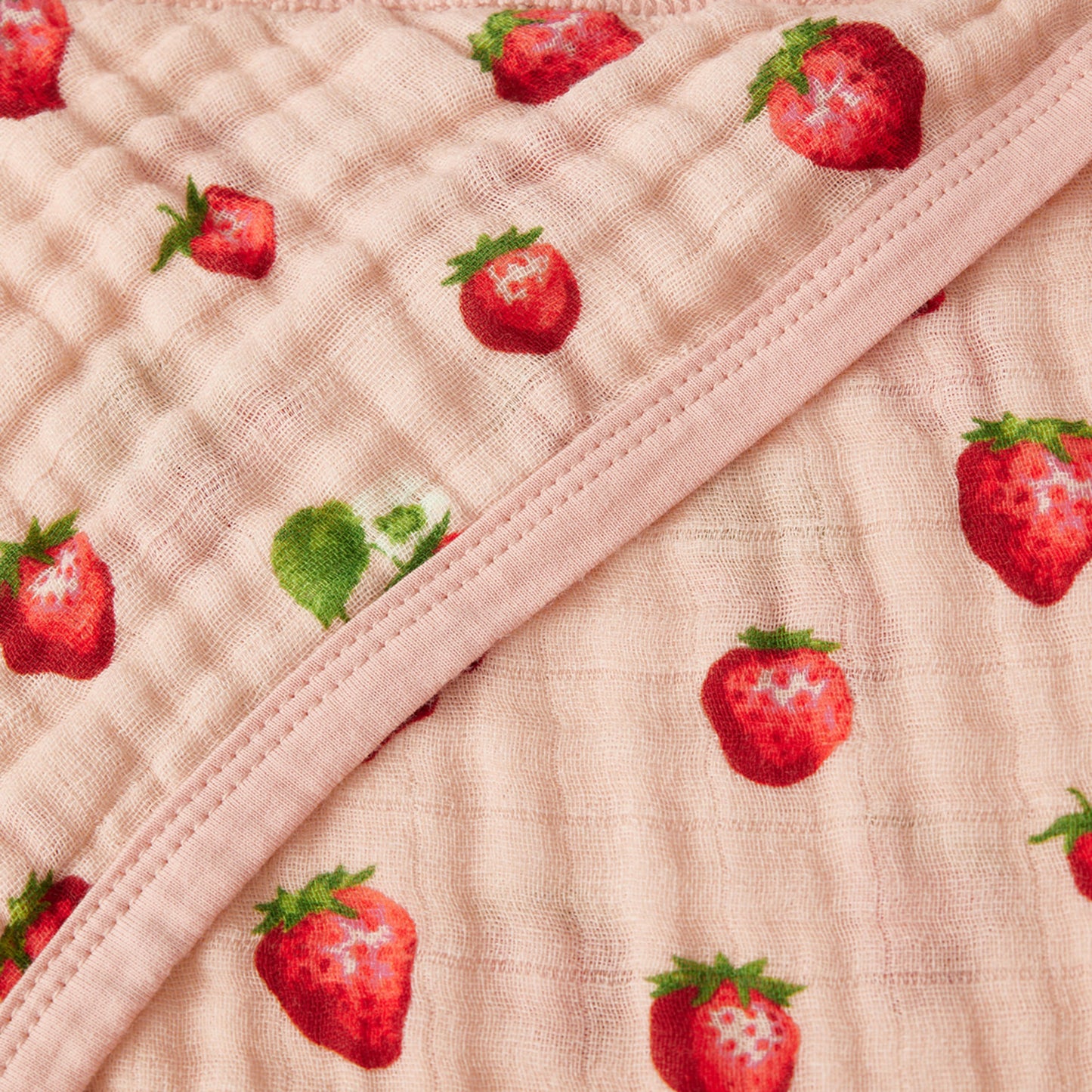 Strawberry Organic Hooded Swaddle Blanket