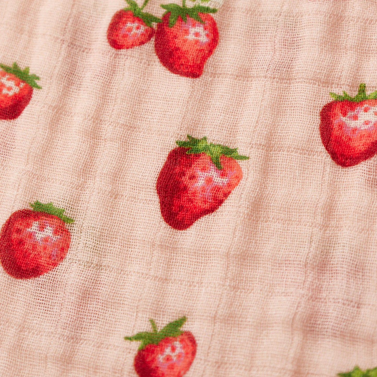 Strawberry Organic Hooded Swaddle Blanket