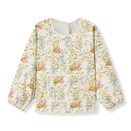 under the sea long sleeve pocket bib