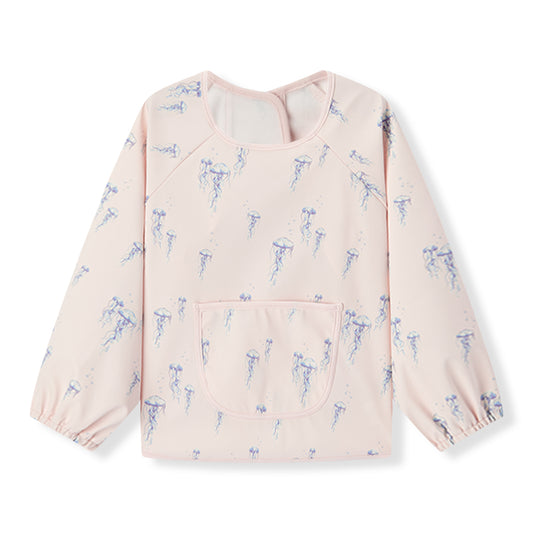 sunset jellyfish long sleeve pocket bib