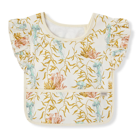 under the sea ruffle pocket bib