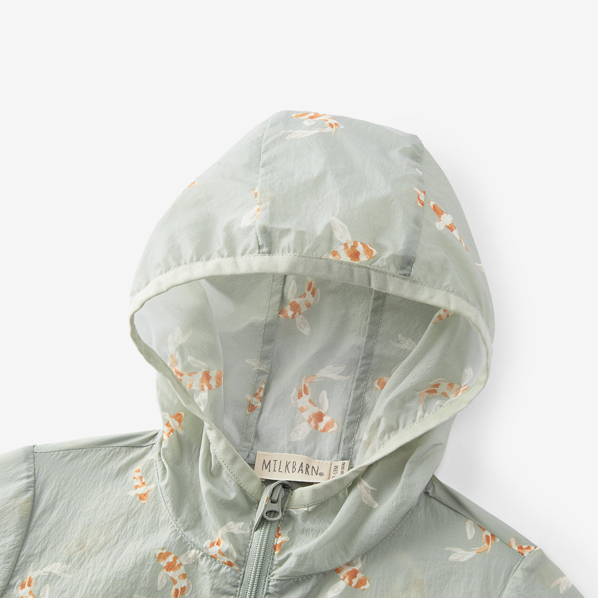 swimming koi hooded sun shield windbreaker fu ben