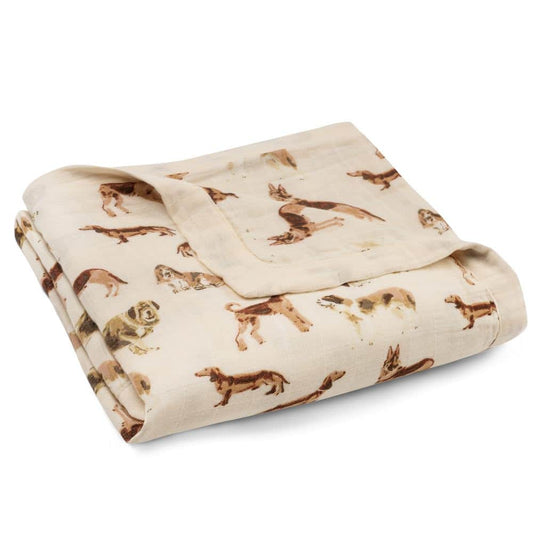 Milkbarn Kids Folded Big Lovey in the Natural Dog Print