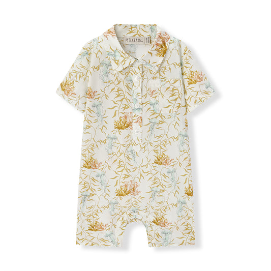 swimming koi collared shortall fu ben