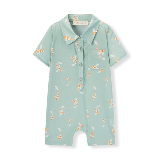 swimming koi collared shortall