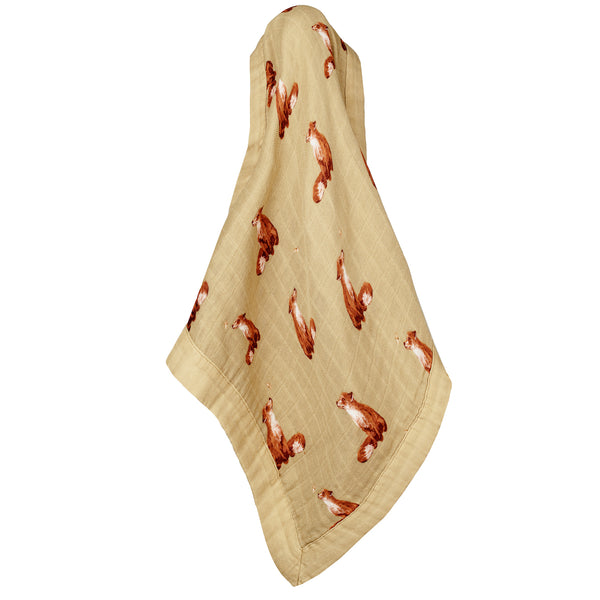 Gold Fox Mini Lovey Two-Layer Muslin Security Blanket – MILKBARN