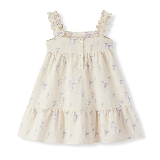 sunset jellyfish ruffle tiered dress