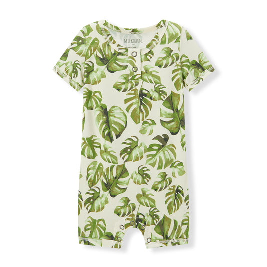 Island Leaf Cotton Stretch Shortall