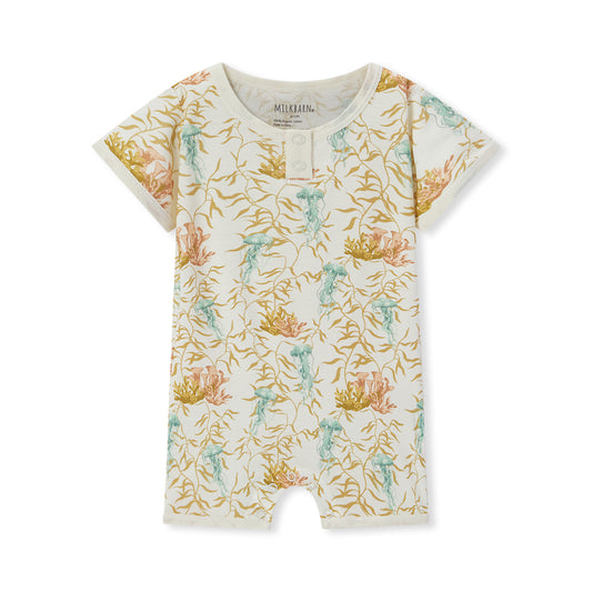 under the sea organic cotton shortall