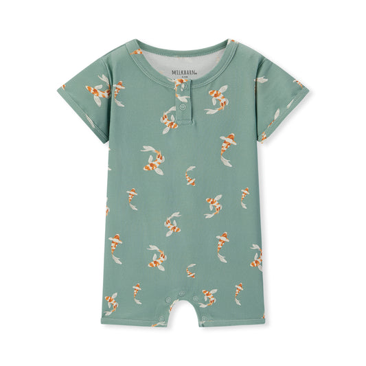 swimming koi cotton stretch shortall