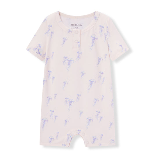 sunset jellyfish cotton stretch shortall