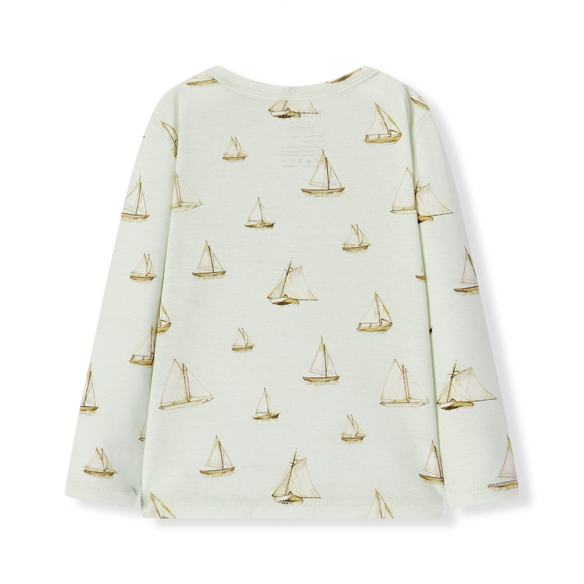 sailboat melody organic cotton long sleeve two piece pajama set