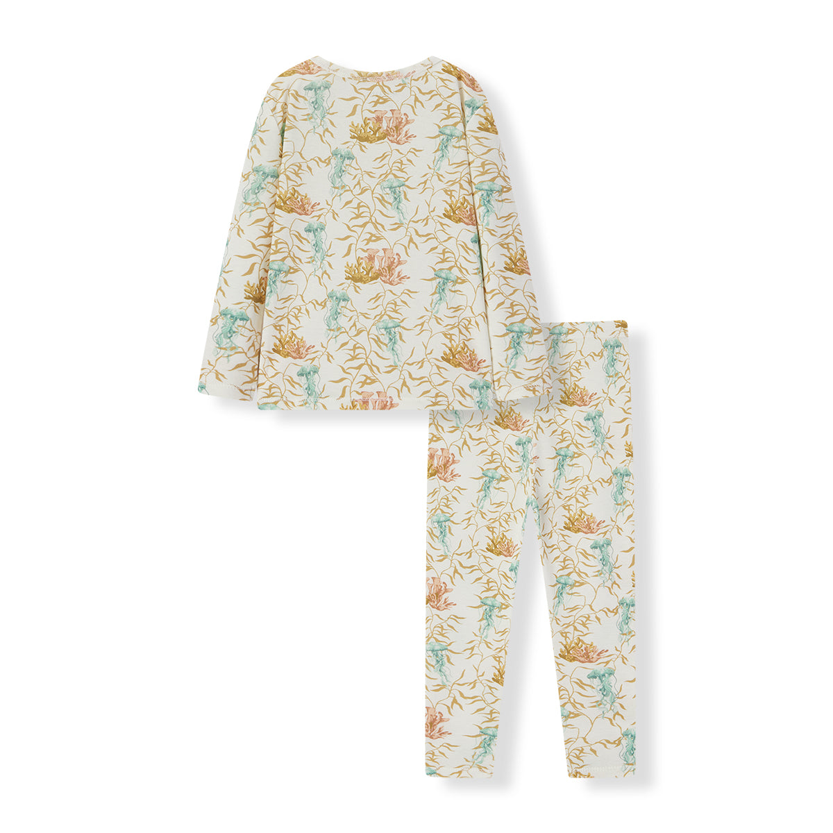 under the sea organic cotton long sleeve two piece pajama set