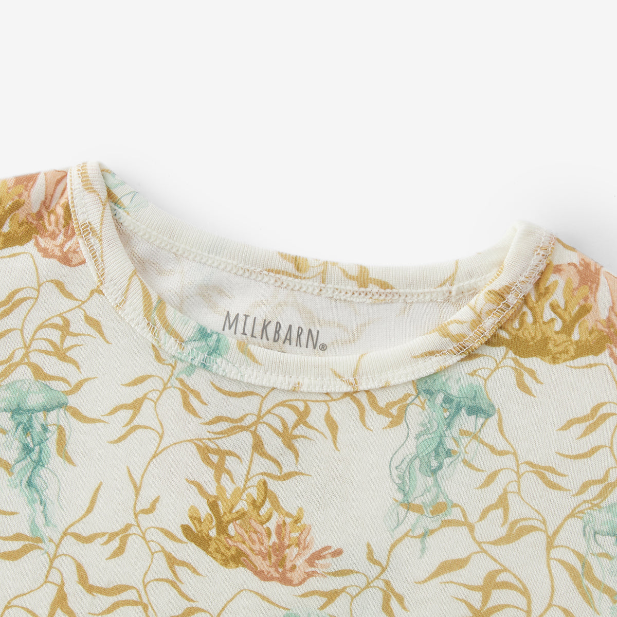 under the sea organic cotton long sleeve two piece pajama set