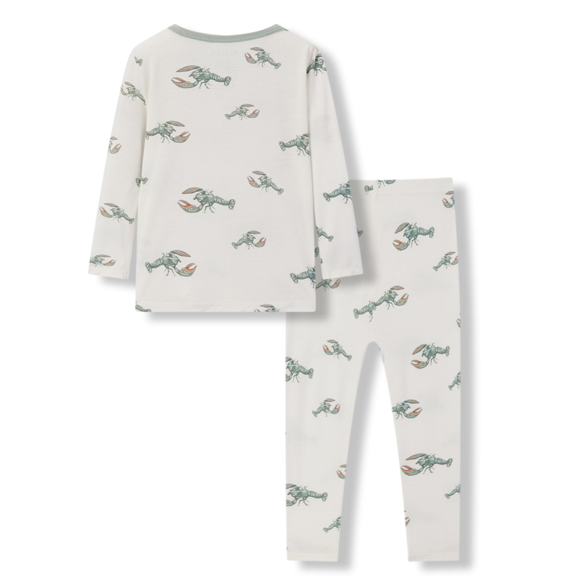 Mint Lobster Luxe Stretch Long Sleeve Two Piece Pajama Set