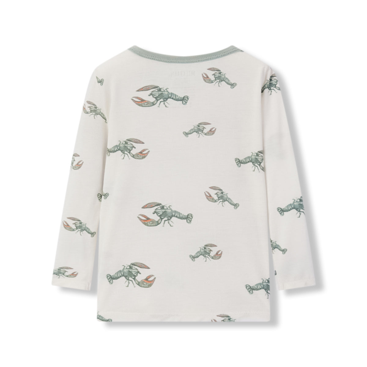 Mint Lobster Luxe Stretch Long Sleeve Two Piece Pajama Set