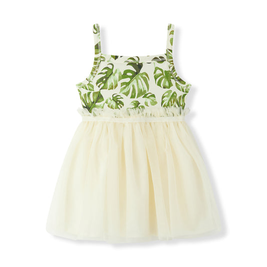 Island Leaf Cotton Stretch Ballet Dress