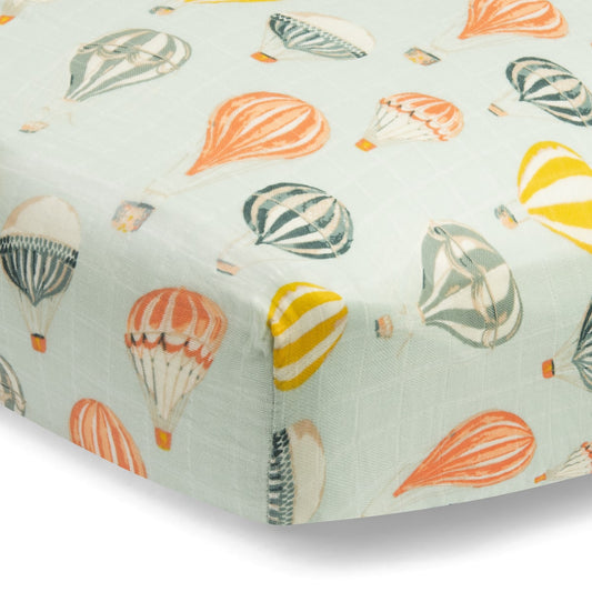 Vintage Balloons Organic Crib Sheet