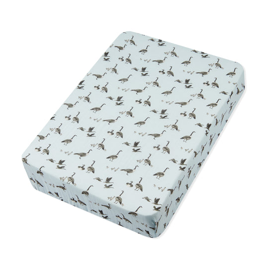 Goose Bamboo Crib Sheet