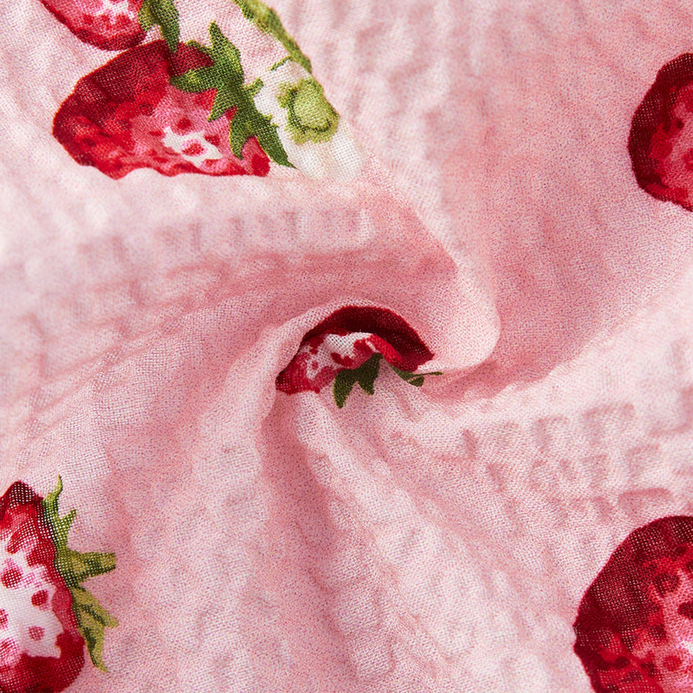 Strawberry Ruffle Strap Dress main image 0