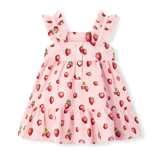 Strawberry Ruffle Tiered Dress